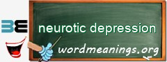 WordMeaning blackboard for neurotic depression